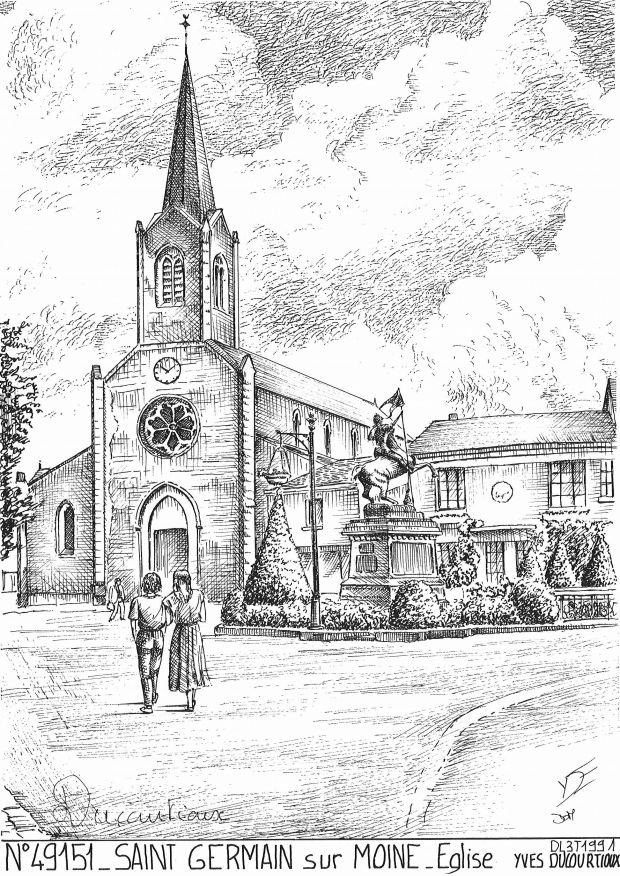 N 49151 - ST GERMAIN SUR MOINE - église